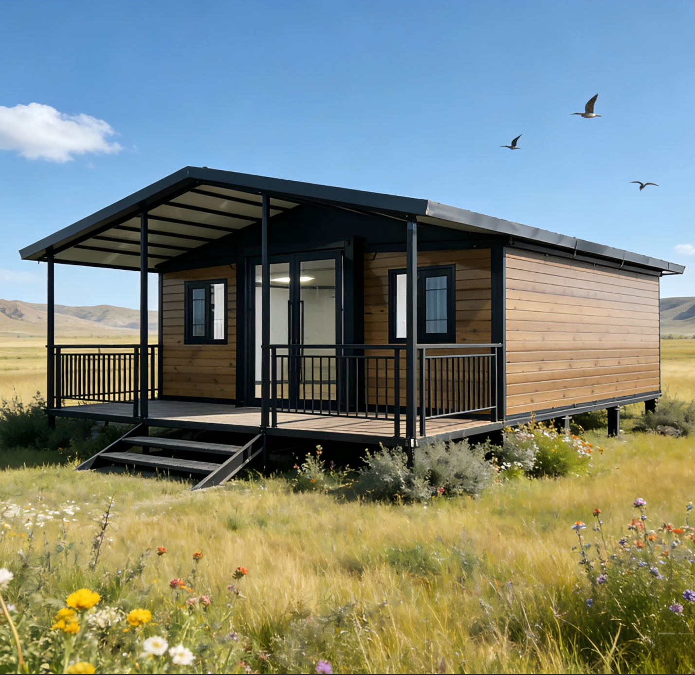 20ft Luxury Foldable Expandable Steel Container House Modular Prefab Modern Villa Apartment Outdoor Living Room
