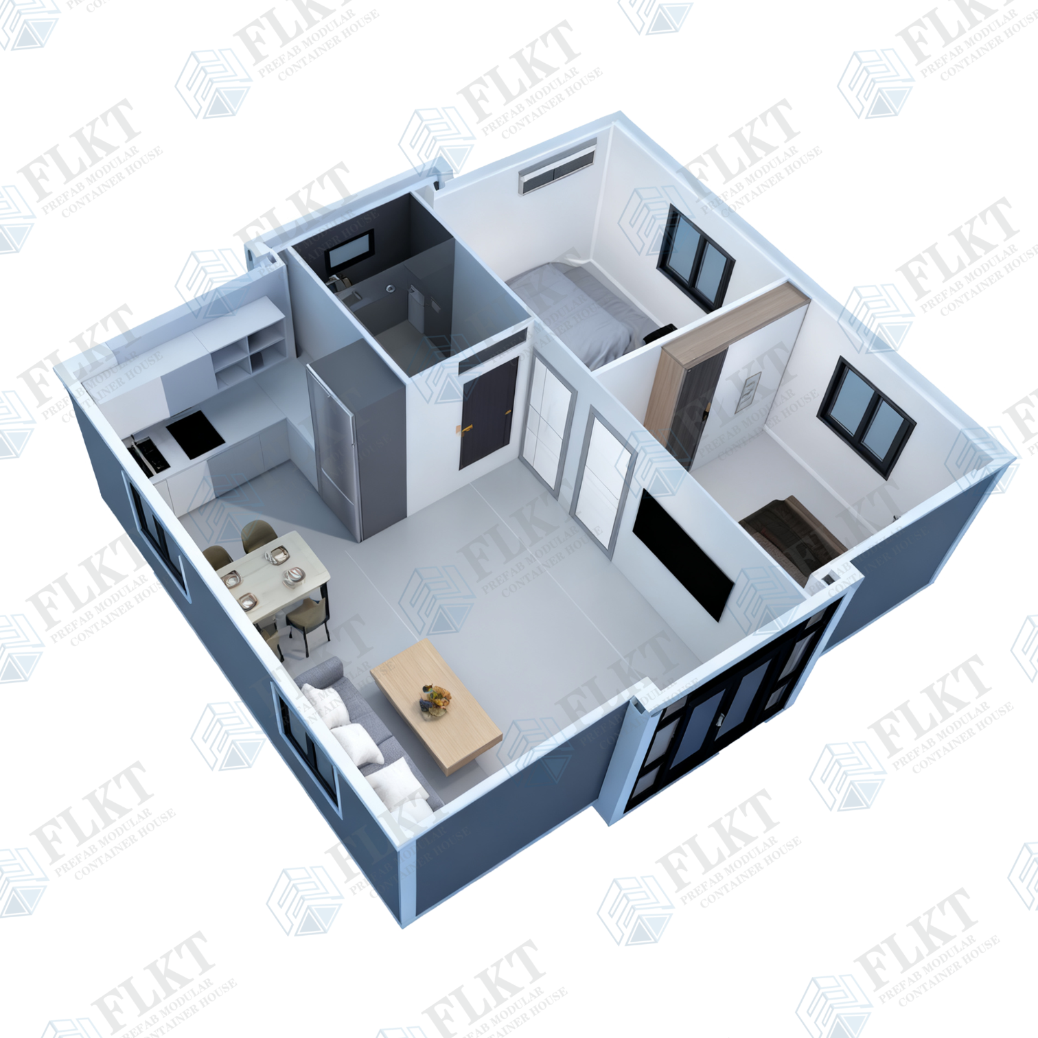 FLKT Sustainable Waterproof Expandable Container House 2 Years Warranty Source Factory Modern Prefabricated Modular Green Home