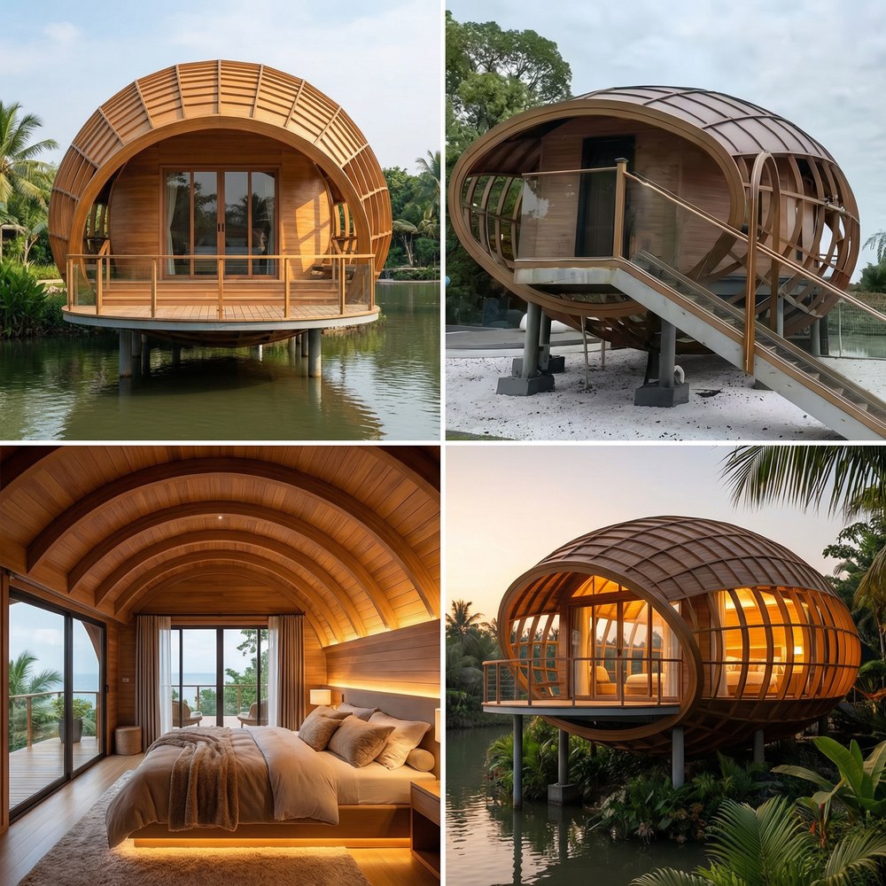 Luxury Prefab Modular Alien House Fast Install Aluminum Steel Structure Villas Glamping Resort Hotels Xkang Brand Chinese