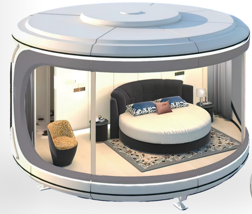 Future Capsule Space Modern Movable Circular Space Capsule Prefabricated Room Ready Made Modular House China Portable Homes