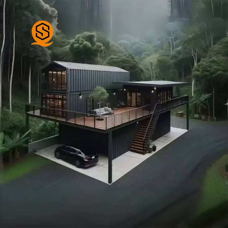 Modern Design Space-Saving Container House 20ft 40ft Multi-storey Housing Prefabricated Container House Luxury Villa House