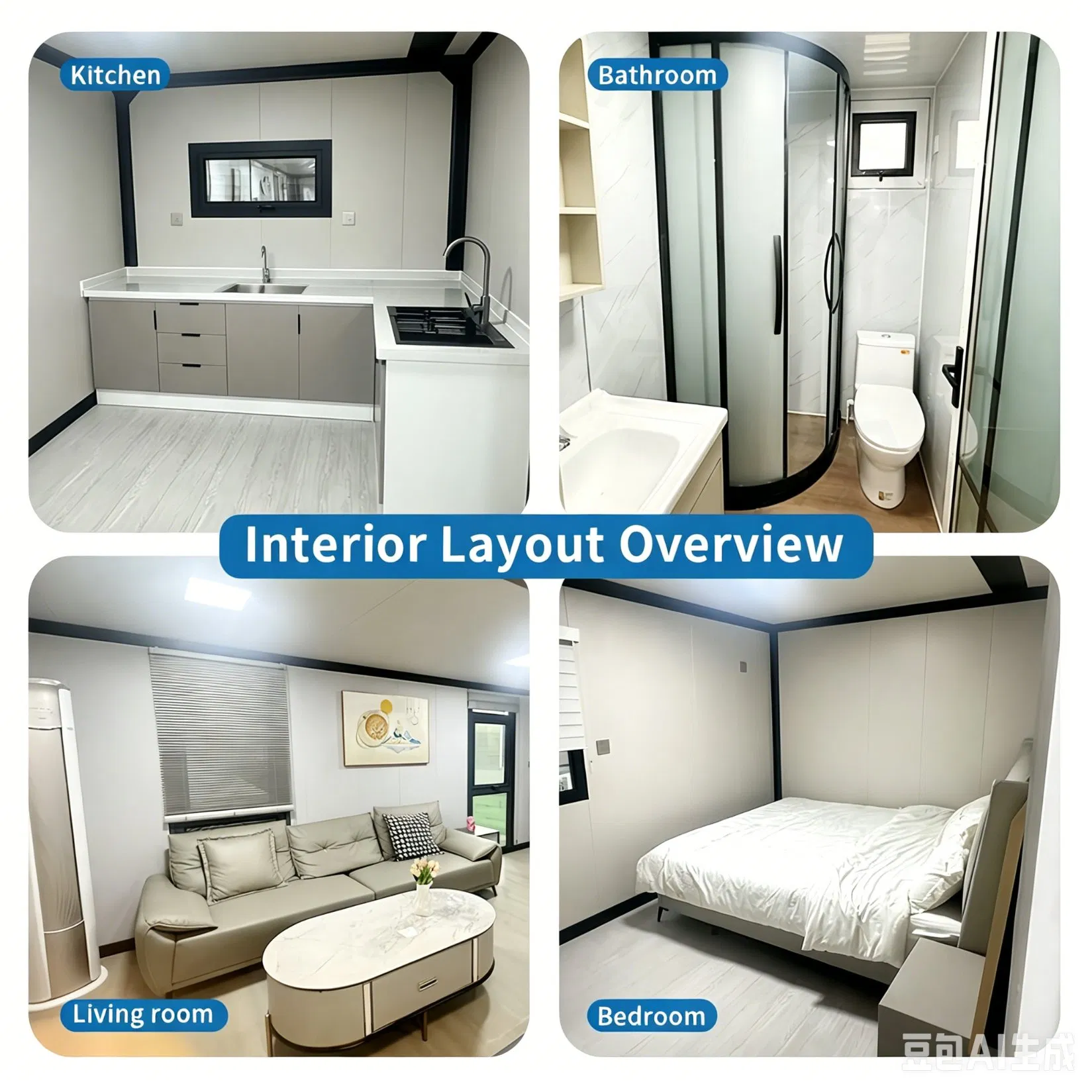 40 Feet Folding Expandable Container House for Living, Workshop, Warehouse or Office