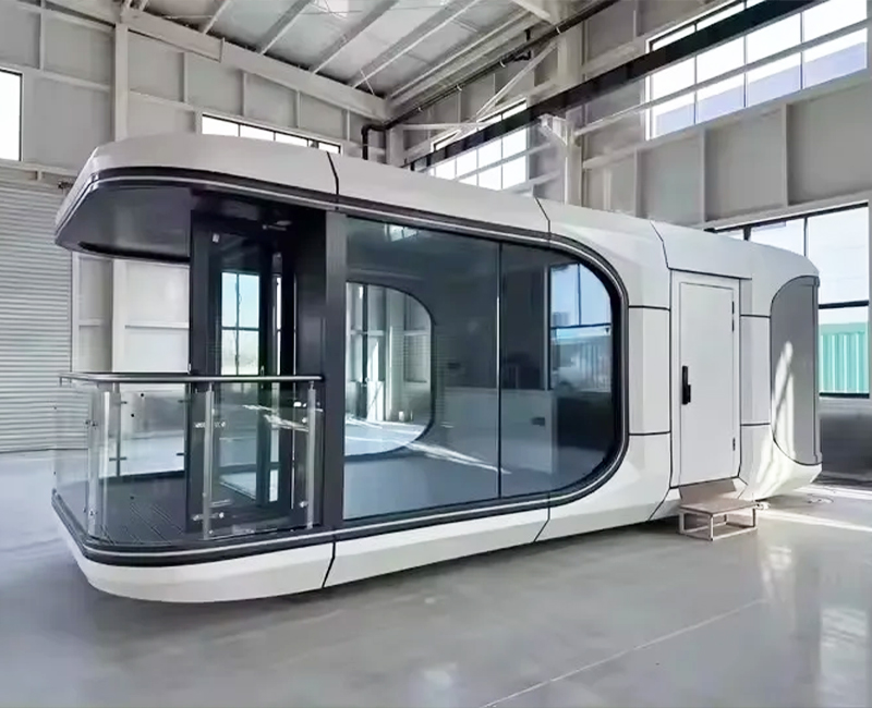 Prefabricated Steel-framed Two-bedroom Capsule-style Houses Suitable for Villas and Resorts
