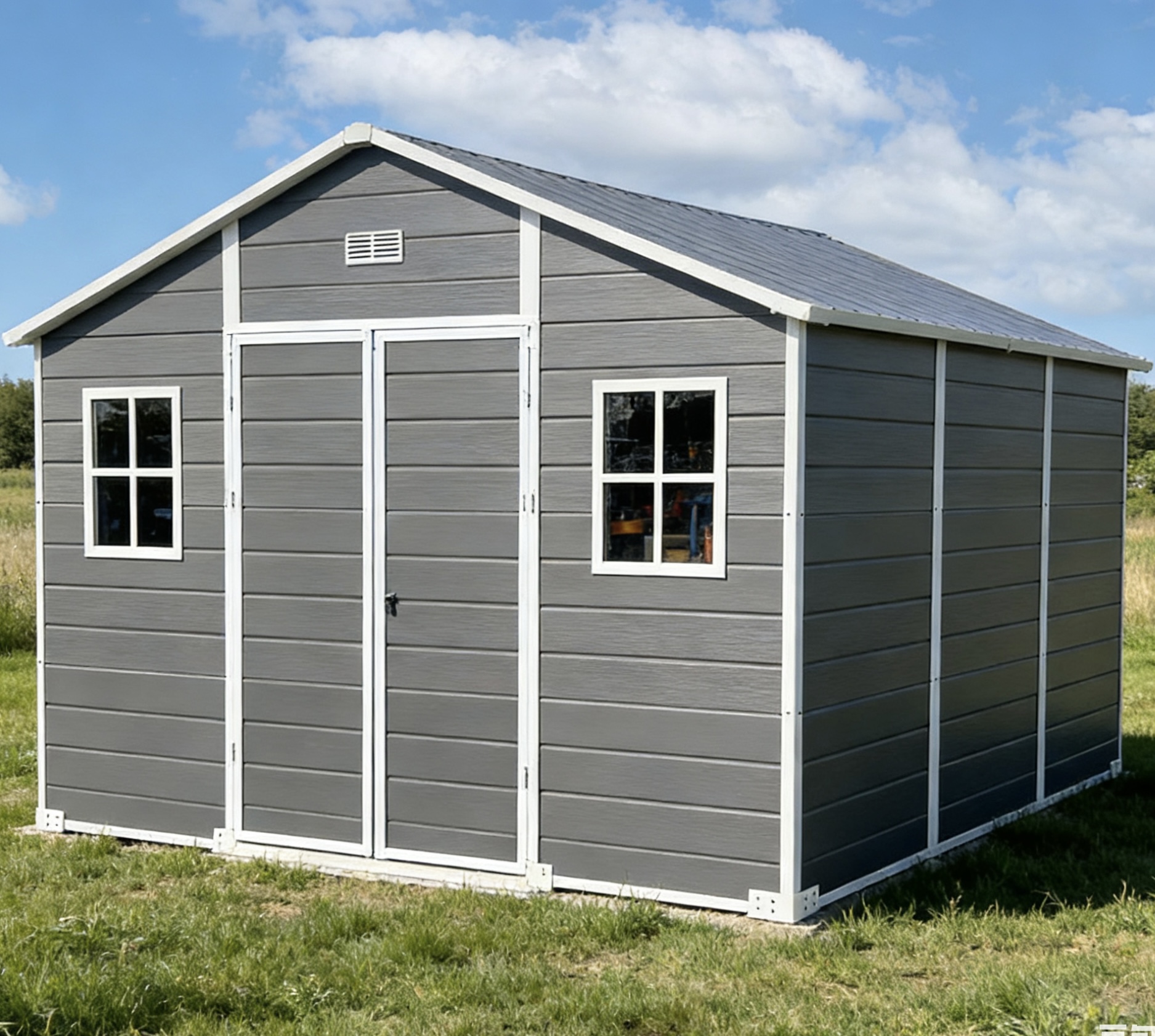 Outdoor Garden Storage Shed Metal Frame 8*10ft Storage Space