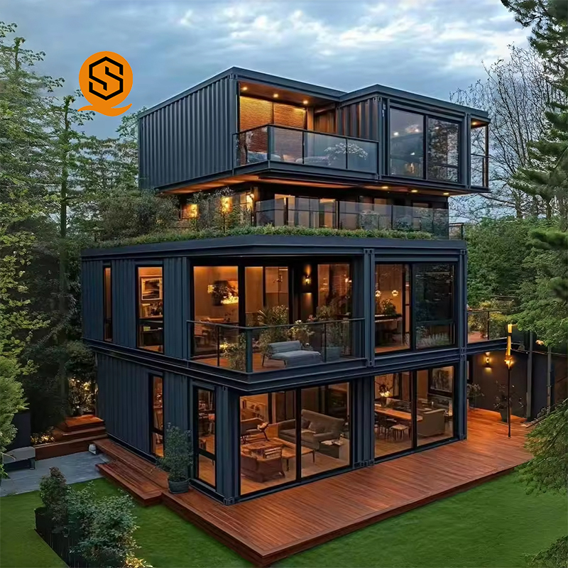 Modern Design Space-Saving Container House 20ft 40ft Multi-storey Housing Prefabricated Container House Luxury Villa House