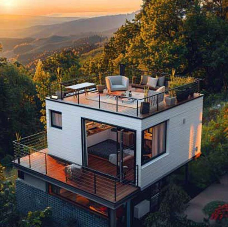 Fast Build Prefab Customized Design Luxury Three Bedrooms Eco-friendly Sandwich Panel Detachable Container House for Villa