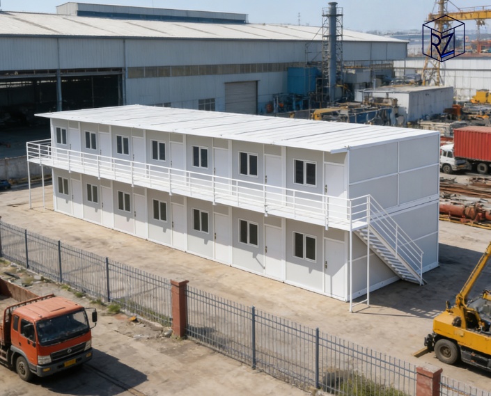 Foldable Flat Pack Container House Steel Structure Durable for Construction Site Office Quick Assembly Ray-Zen