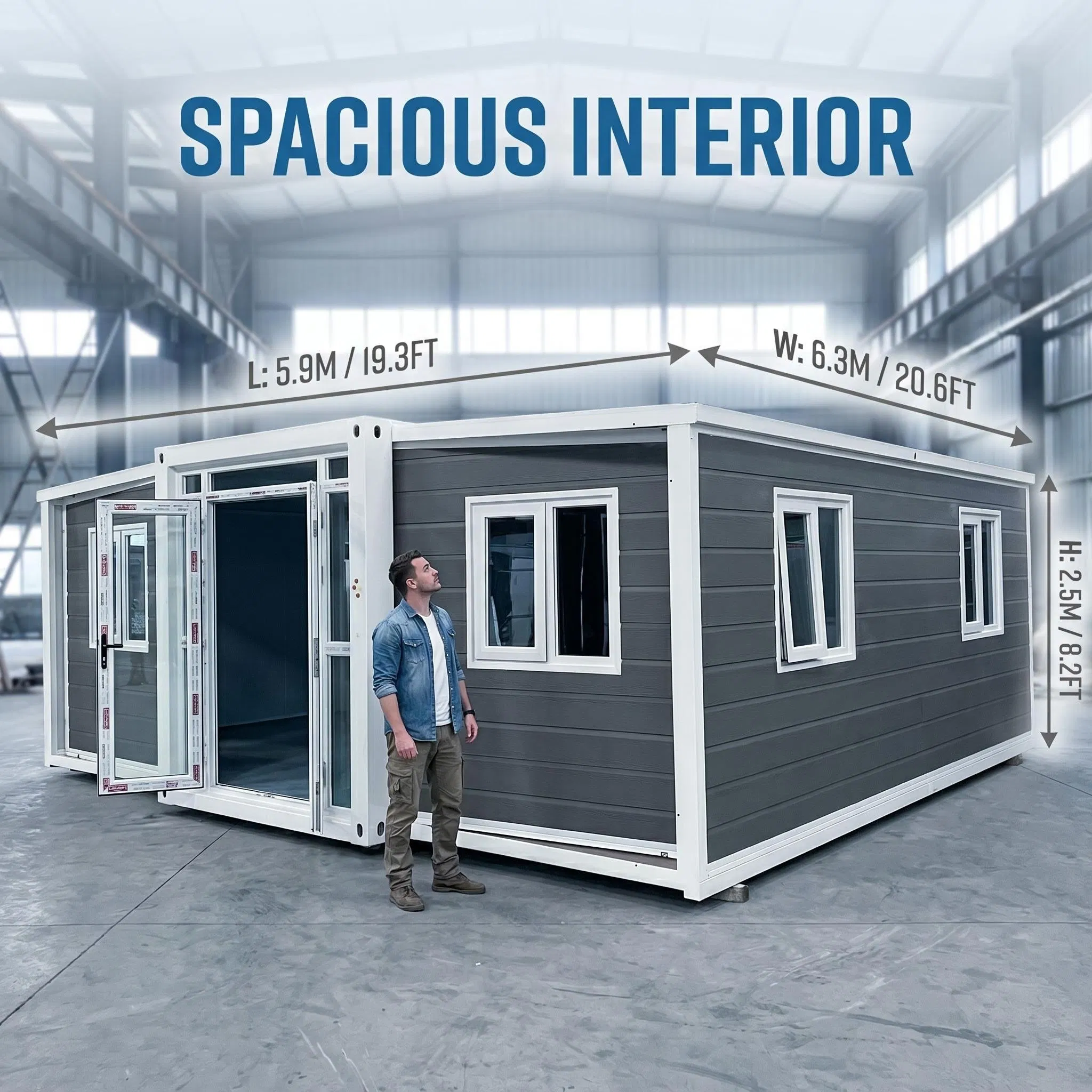 Low MOQ Expandable 20FT 40FT Container House with Kitchen and Bathroom