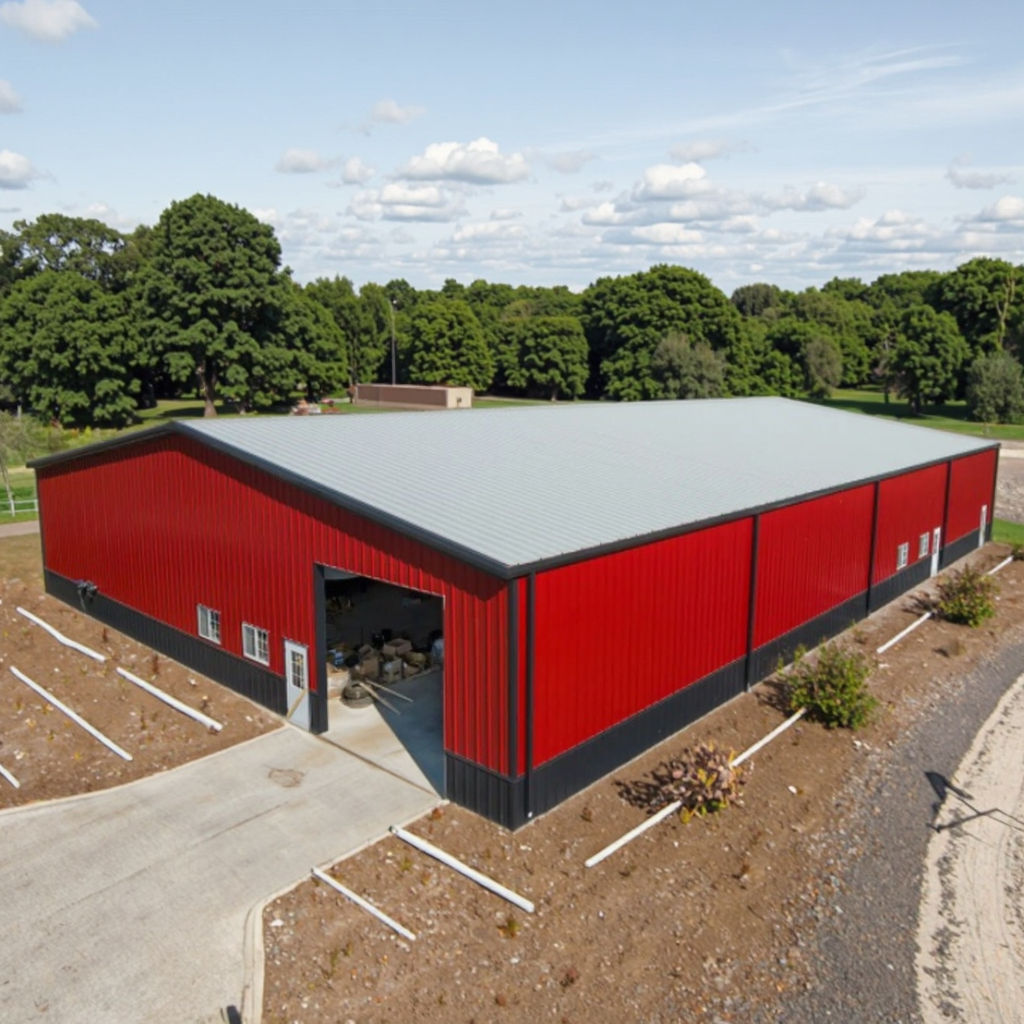 Light Weight Modular Prefabricated Steel Structure Building Metal Frame Warehouse Logistics Factory Barn Kit Workshop Metal Shed