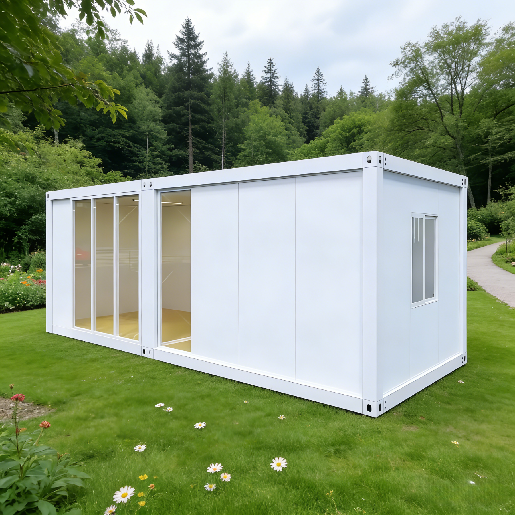 High Quality Low Cost Flat Pack Container Home Heat Insulation Fireproof Modern Design Portable Modular House for Hotel Office