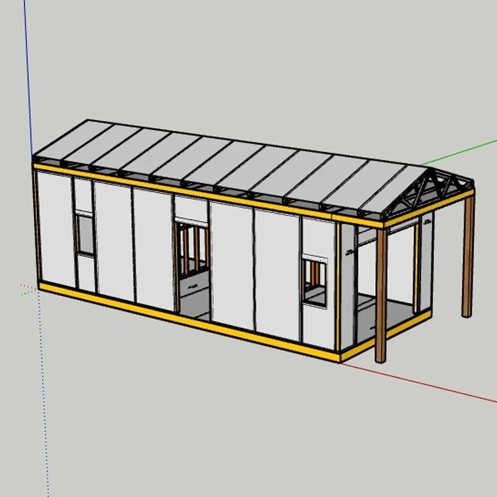 Modular Pod Insulated Room Flat Pack Outdoor Wood SIPs Prefabricated Home Small Garden Office Durable Prefab Tiny House Kit