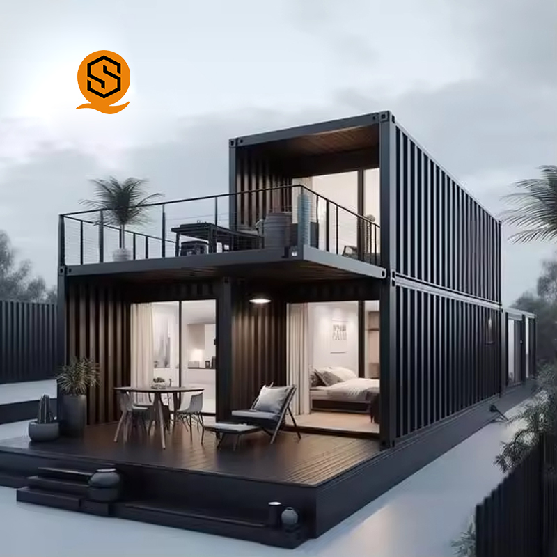 Modern Design Space-Saving Container House 20ft 40ft Multi-storey Housing Prefabricated Container House Luxury Villa House