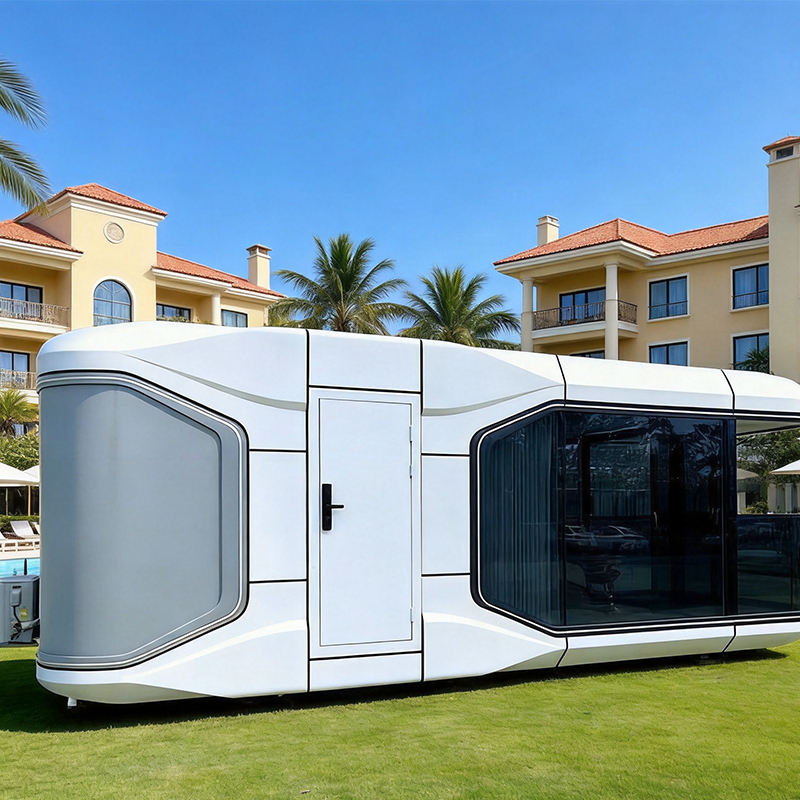 Low Cost Modular Container House with Luxury Modern Design Smart Control System Intelligent Entry Door for School Use