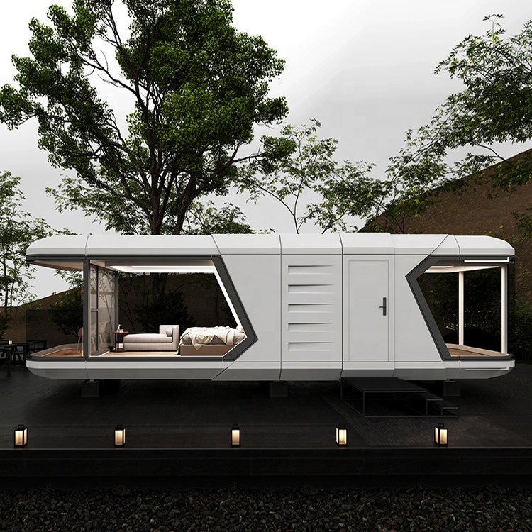 Modern Design Shipping Prefab House Galvanizing Steel Structure Modular House Luxury Space Capsule House for Camping