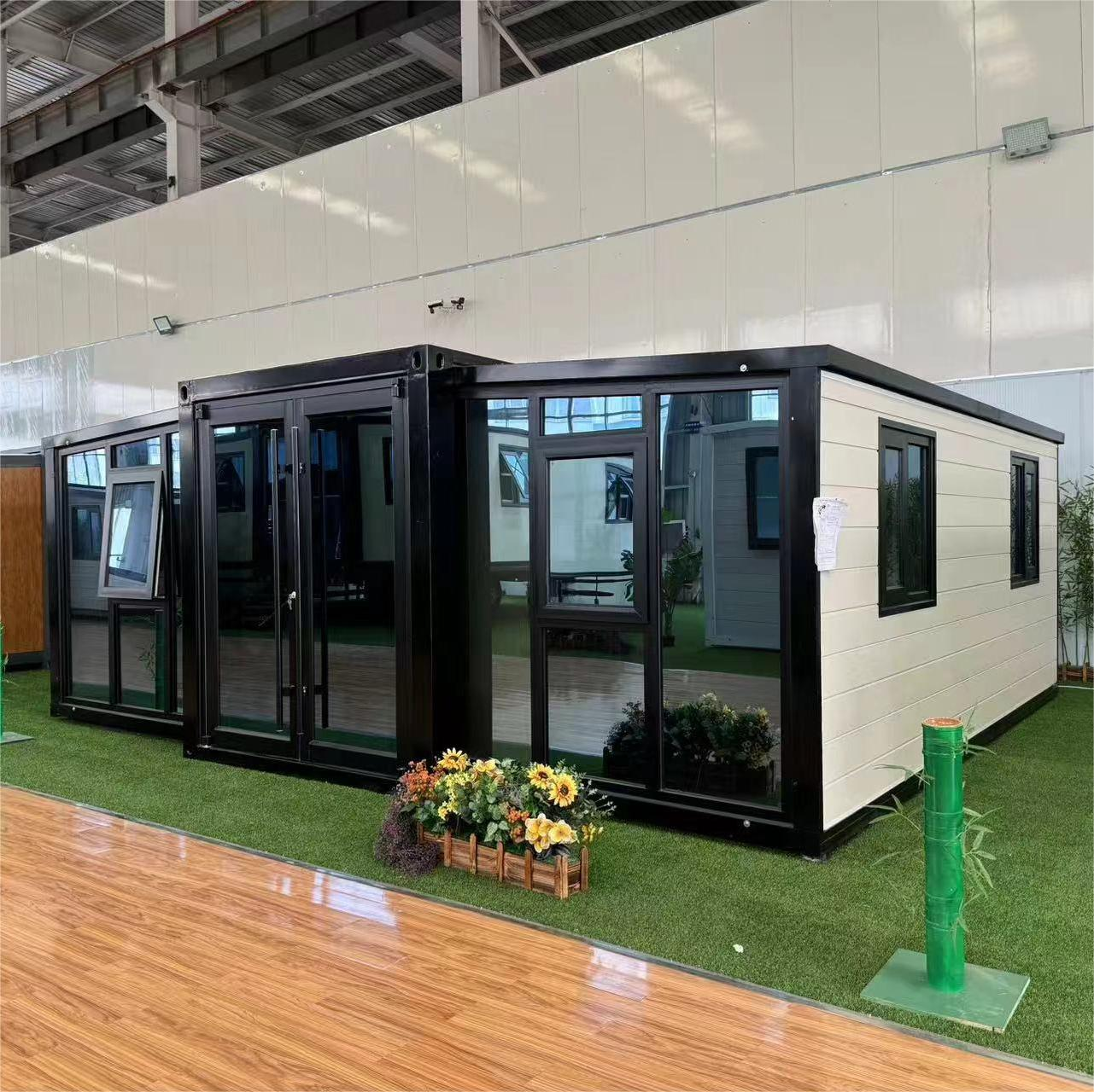 Expandable container house structure