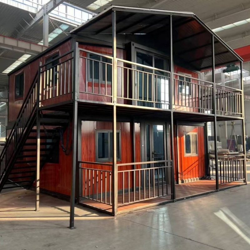 Ready to Move in True Turnkey Solution Two-story Double Wing Expandable Container House With Kitchen Bathroom for Villa Living