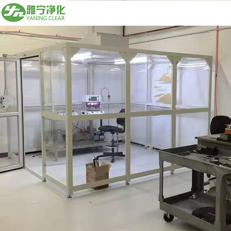 YANING Manufacturer's Modular Laboratory Clean Room Container Dust-Free Working Room HEPA Filter New Condition Sofwall Cleanroom