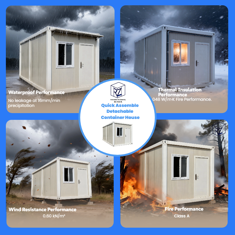 Flat Pack Modern Prefab Office Container House With Detachable Steel Storage For Office Building &amp; Hotel Use
