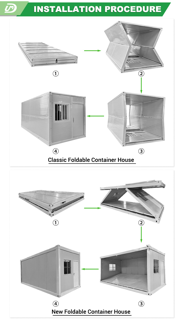Folding container unit view 1