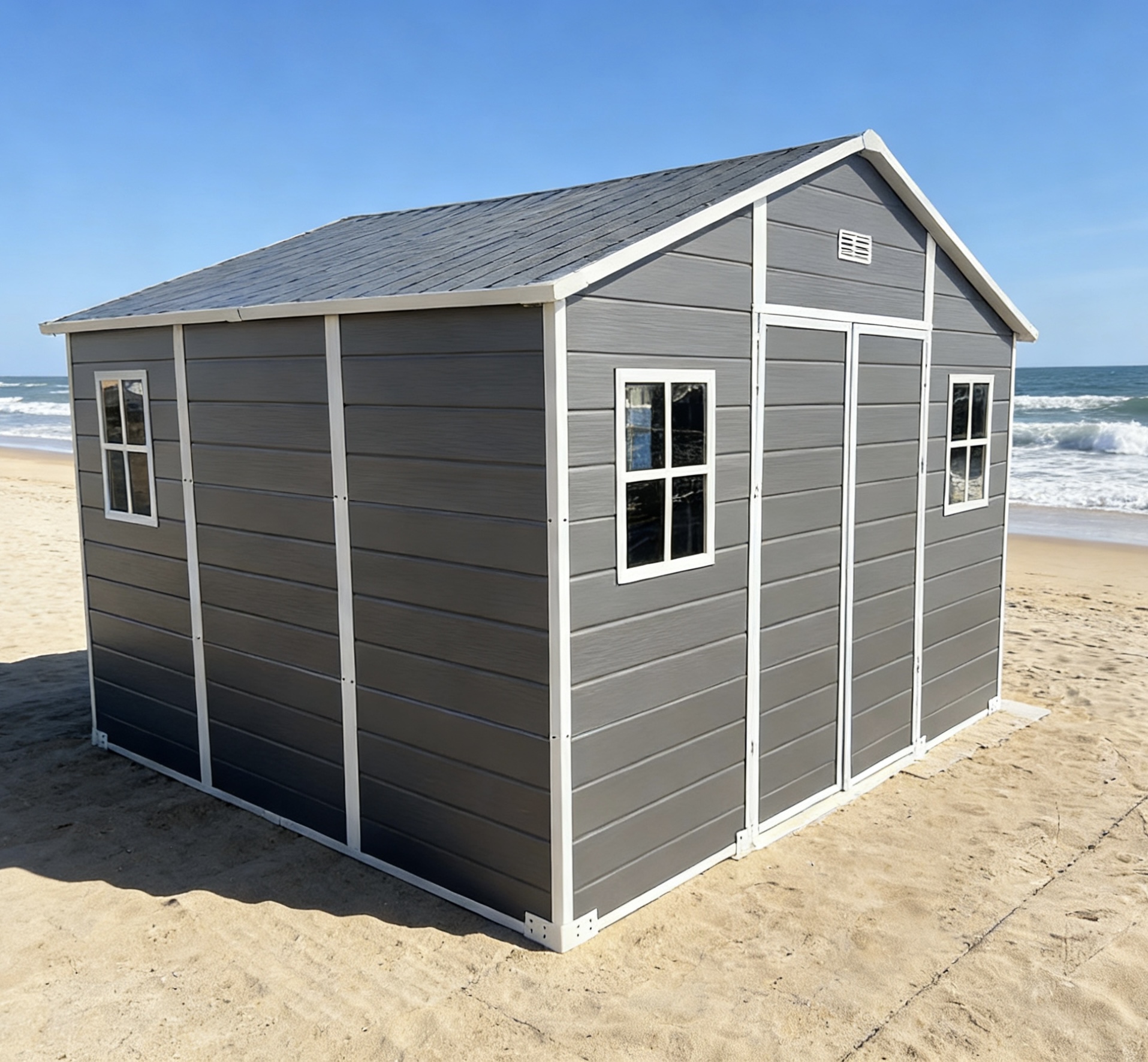 Outdoor Garden Storage Shed Metal Frame 8*10ft Storage Space