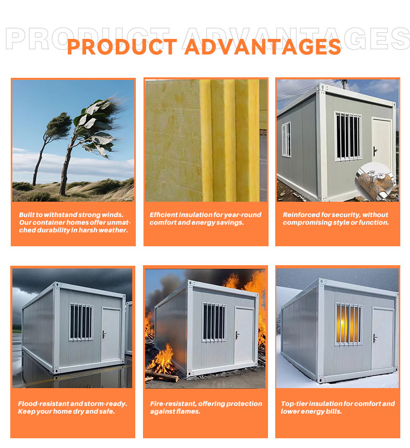 Eco-Friendly Container Home Sustainable Prefabricated Steel House Temporary and Permanent Use Modular Mobile Container House