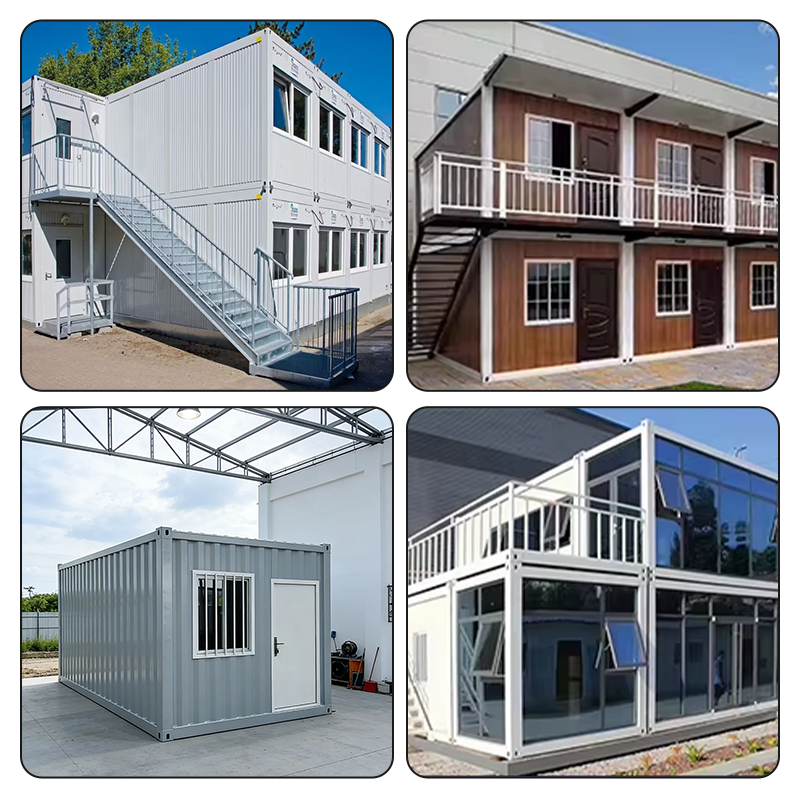 20ft Glass Container House Mobile Detachable Outdoor Office Shop Made Sandwich Panel Steel For Courtyard