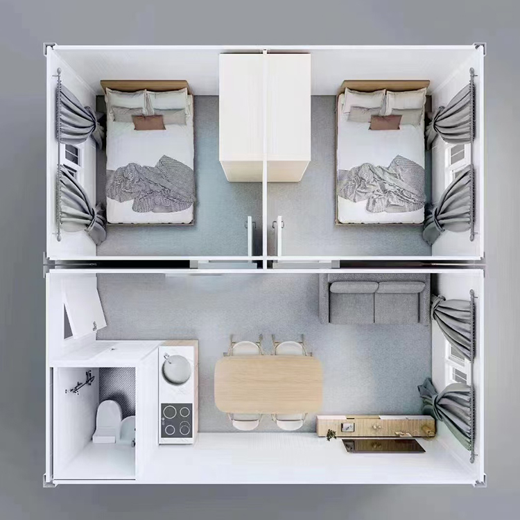 Customizable Modular Building Prefabricated Office Design Detachable Flat Pack Container House