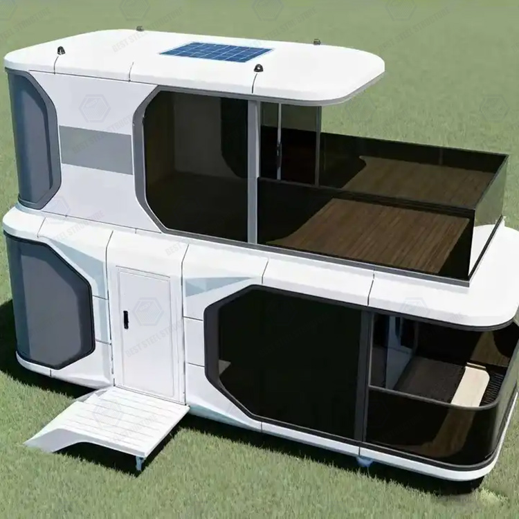 China Modern 10m Prefabricated Luxury Hotel Tiny Apple House Luxurious Modular Casas Space Capsule