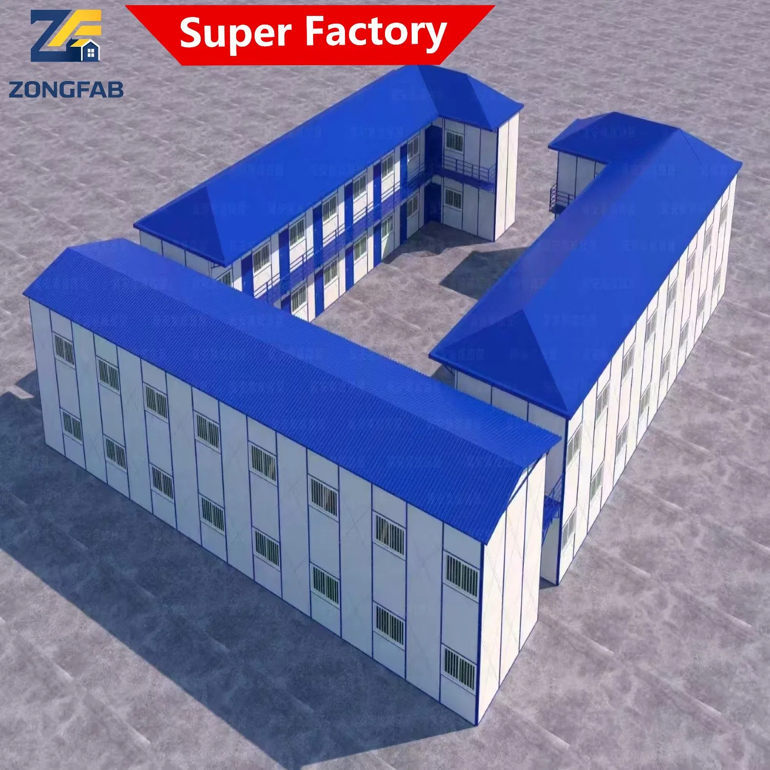Easy Assembly Prefab Sandwich Panel Building for Temporary Camps and Worker Housing Solutions