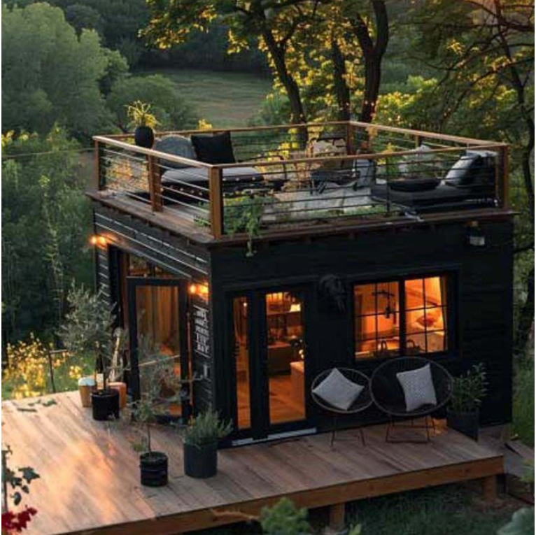 Modern Style Two Floor Detachable Shipping Container House Portable Movable Steel Prefab Detachable Container House
