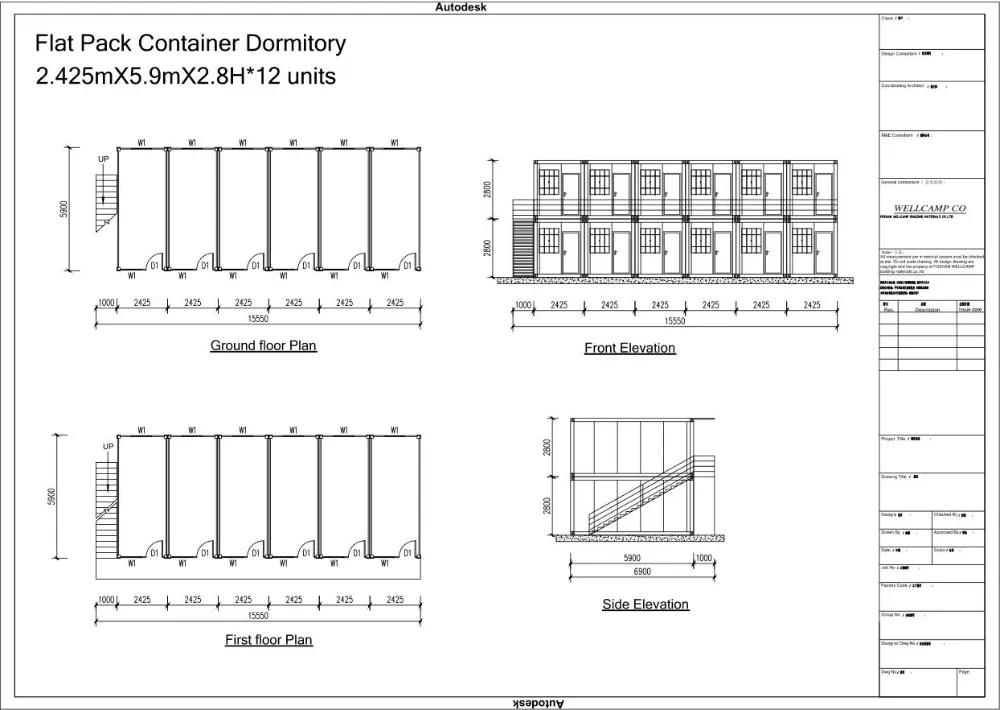 Fast Install and Affordable Prefab Container Accommodation Dormitory Building