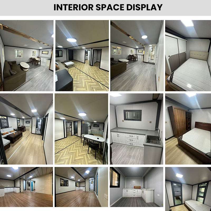 Luxury 3 Bedroom 1 Living Room 1 Fully Equipped Bathroom Kitchen Modular Container House-Tiny Homes For Adults Expandable Prefab
