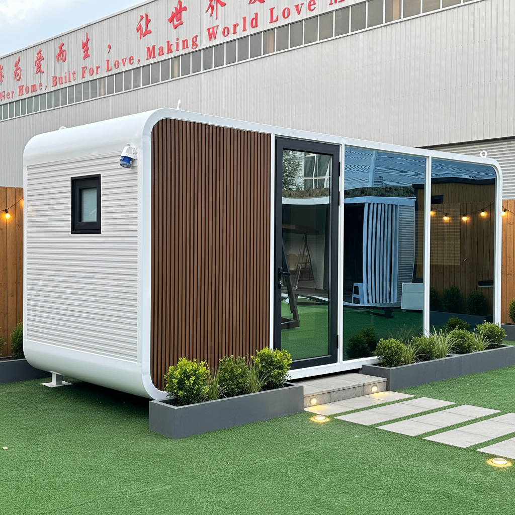 Mobile Home Modified Shipping Container Luxury Apple Cabin Movable Prefab Office Building Shop Modern Design Windproof