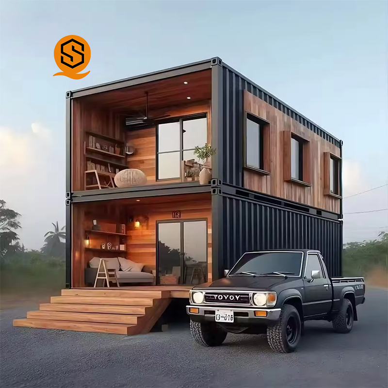 Modern Design Space-Saving Container House 20ft 40ft Multi-storey Housing Prefabricated Container House Luxury Villa House
