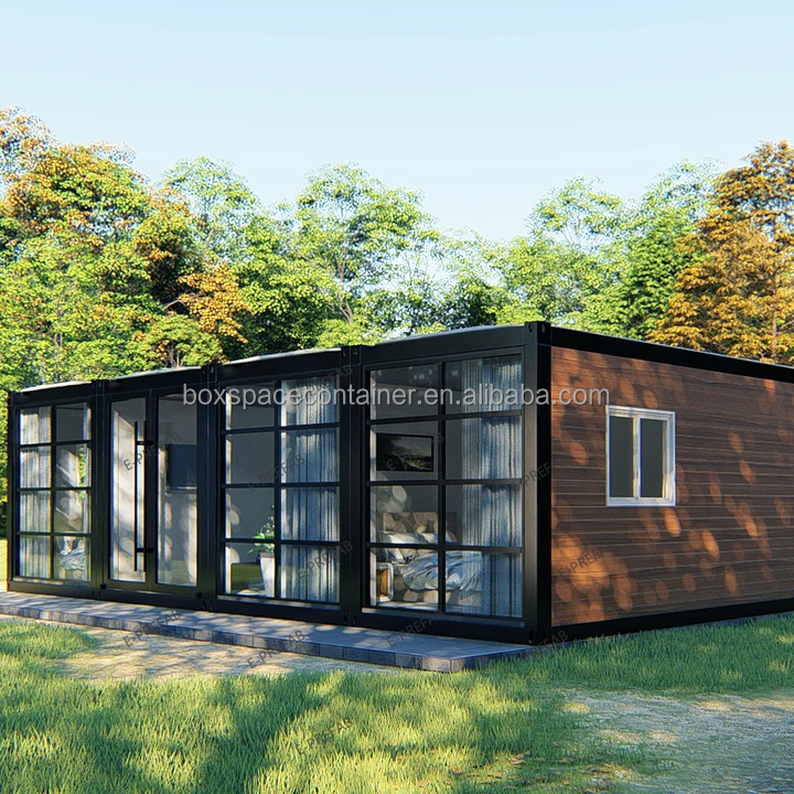 BOX SPACE 40ft Customized Prefabricated Modular Homes 4 Bedroom Tiny House For Sale Prefab Houses Low Cost And Fast Build