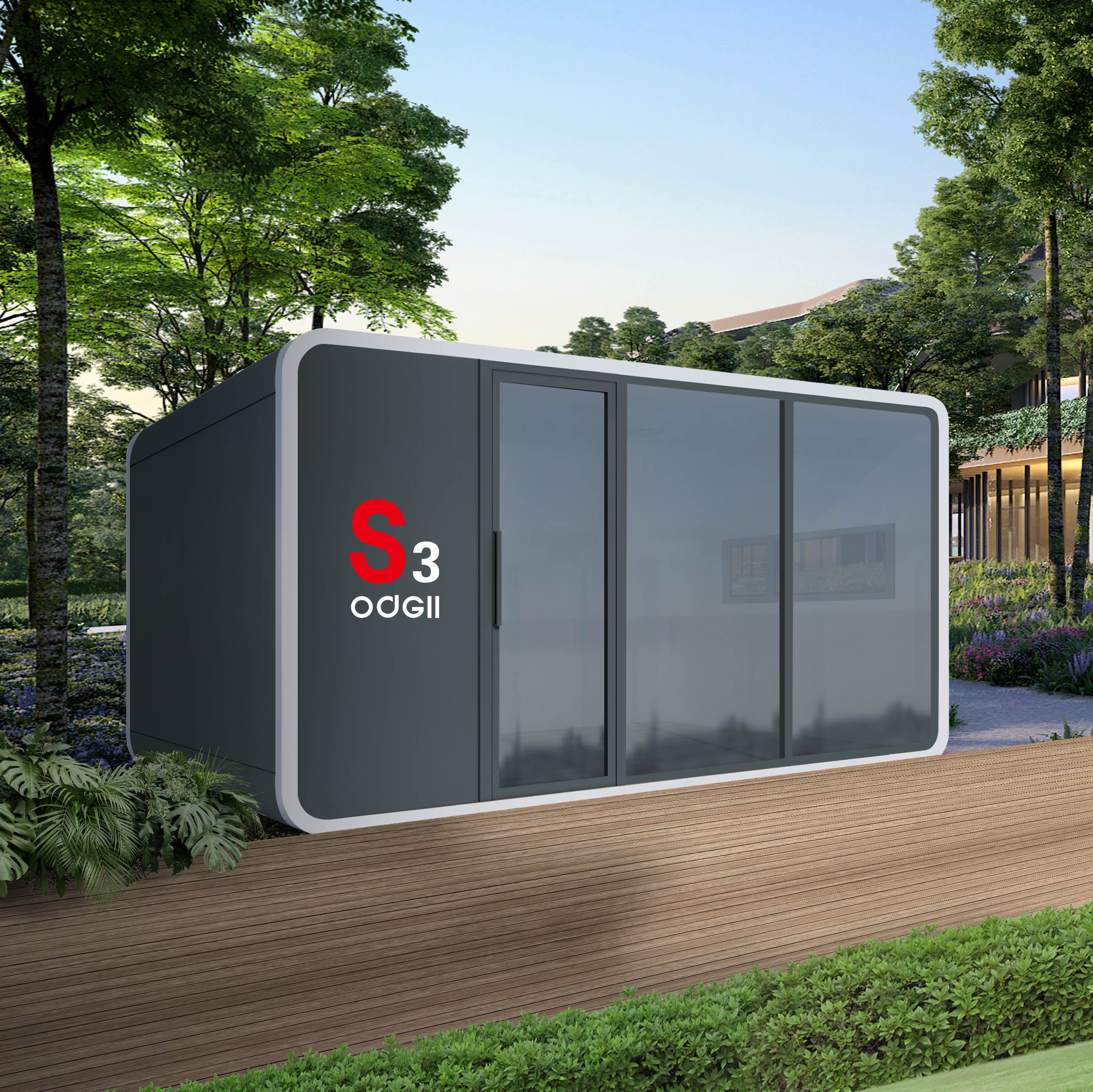 Luxury Modular Home Waterproof Steel Structure Prefabricated Villa Apartment Office Hospital Hotel Apple Cabin Design