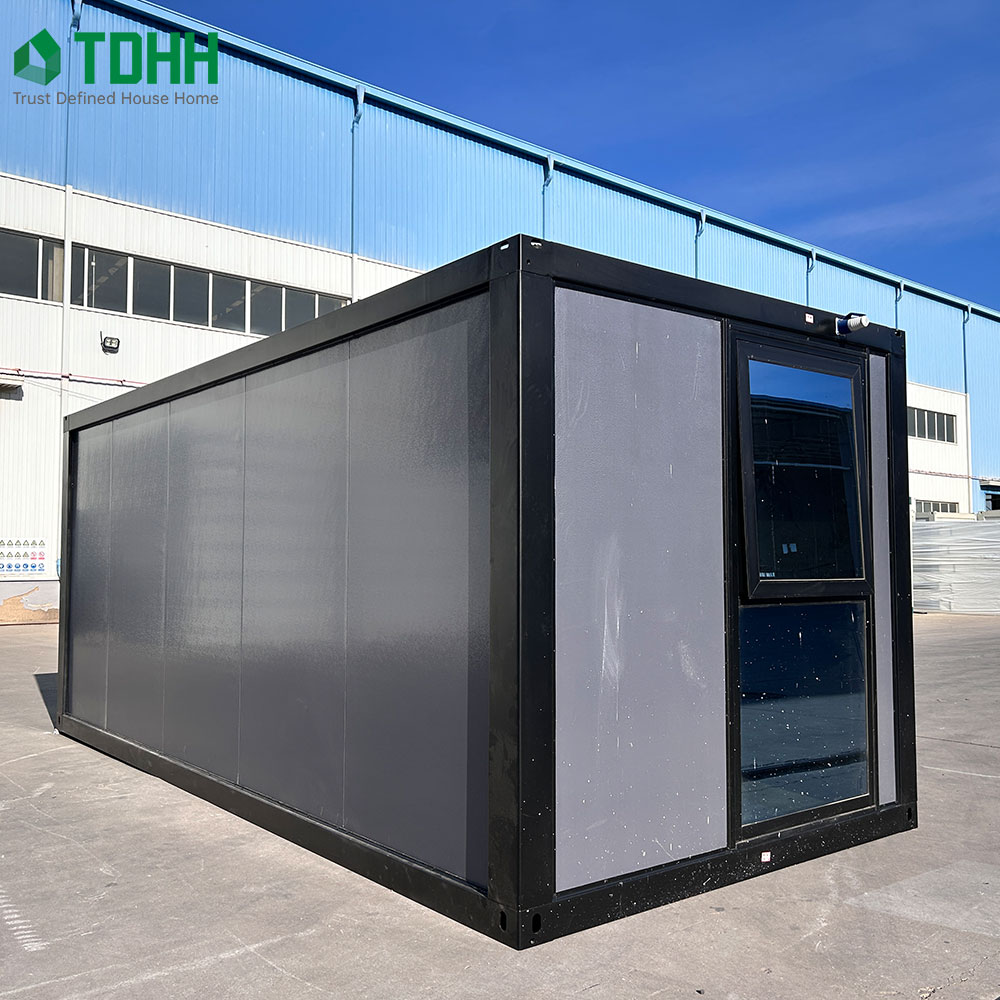 Tiny Home Style Mini Portable Mobile Workplace Prefabricated Modular Steel Frame Folding Office Foldable Container Houses