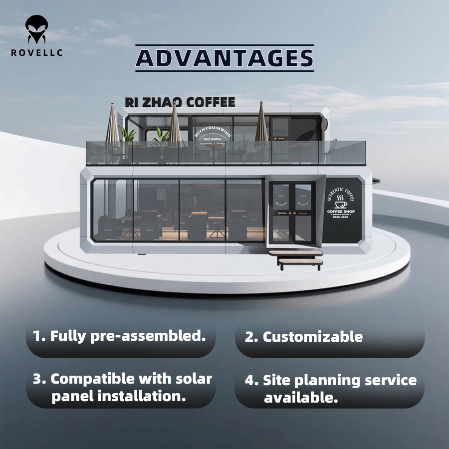 Space Capsule House Wholesale Modern Waterproof Mobile Prefab Modular Capsule 2-Story Stackable for Commercial Stores
