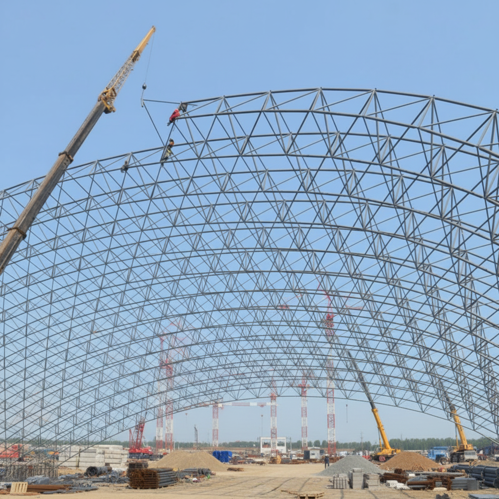 Large-Span Prefab Construction Custom Light Steel Design For Industrial Stadium And Steel Structure Sports Venue