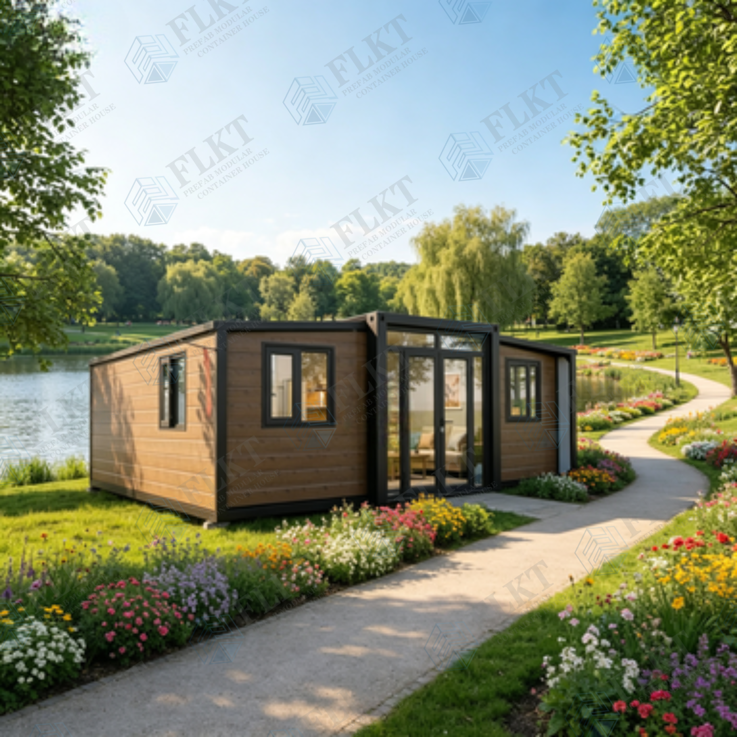 FLKT Sustainable Waterproof Expandable Container House 2 Years Warranty Source Factory Modern Prefabricated Modular Green Home