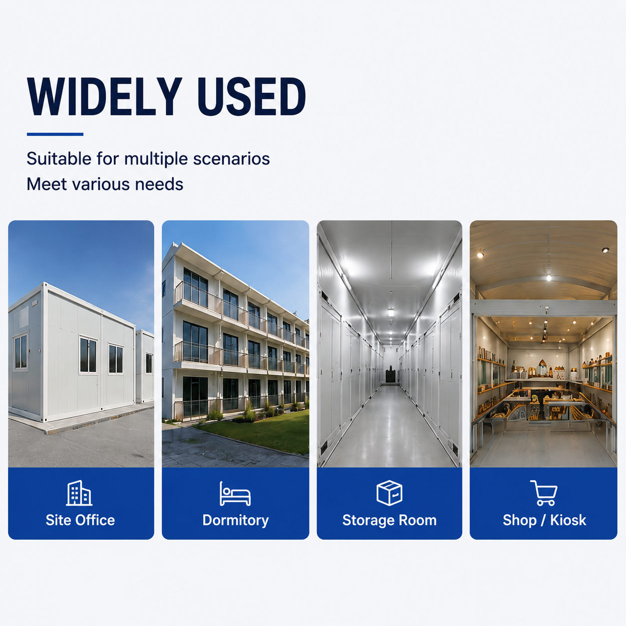 Portable Prefabricated 20ft Shipping Container Homes Luxury Modular Prefab Detachable Container House Sandwich Panel Apartment