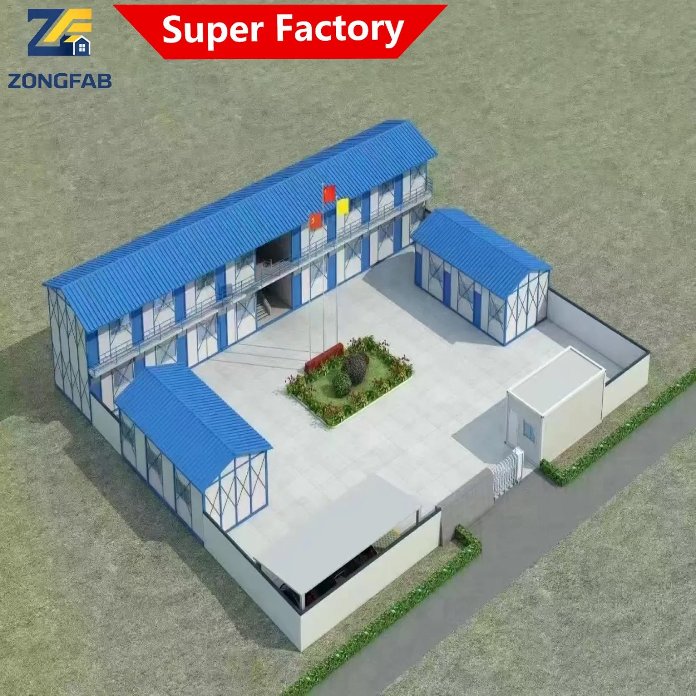 Easy Assembly Prefab Sandwich Panel Building for Temporary Camps and Worker Housing Solutions