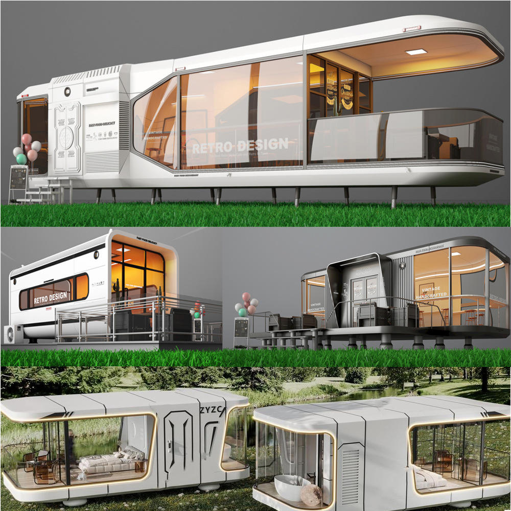 Creative Space Capsule Hotel Mobile House Villa Steel Scenic Spot Net Red Homestay Room Inspired Apple Warehouse Factory