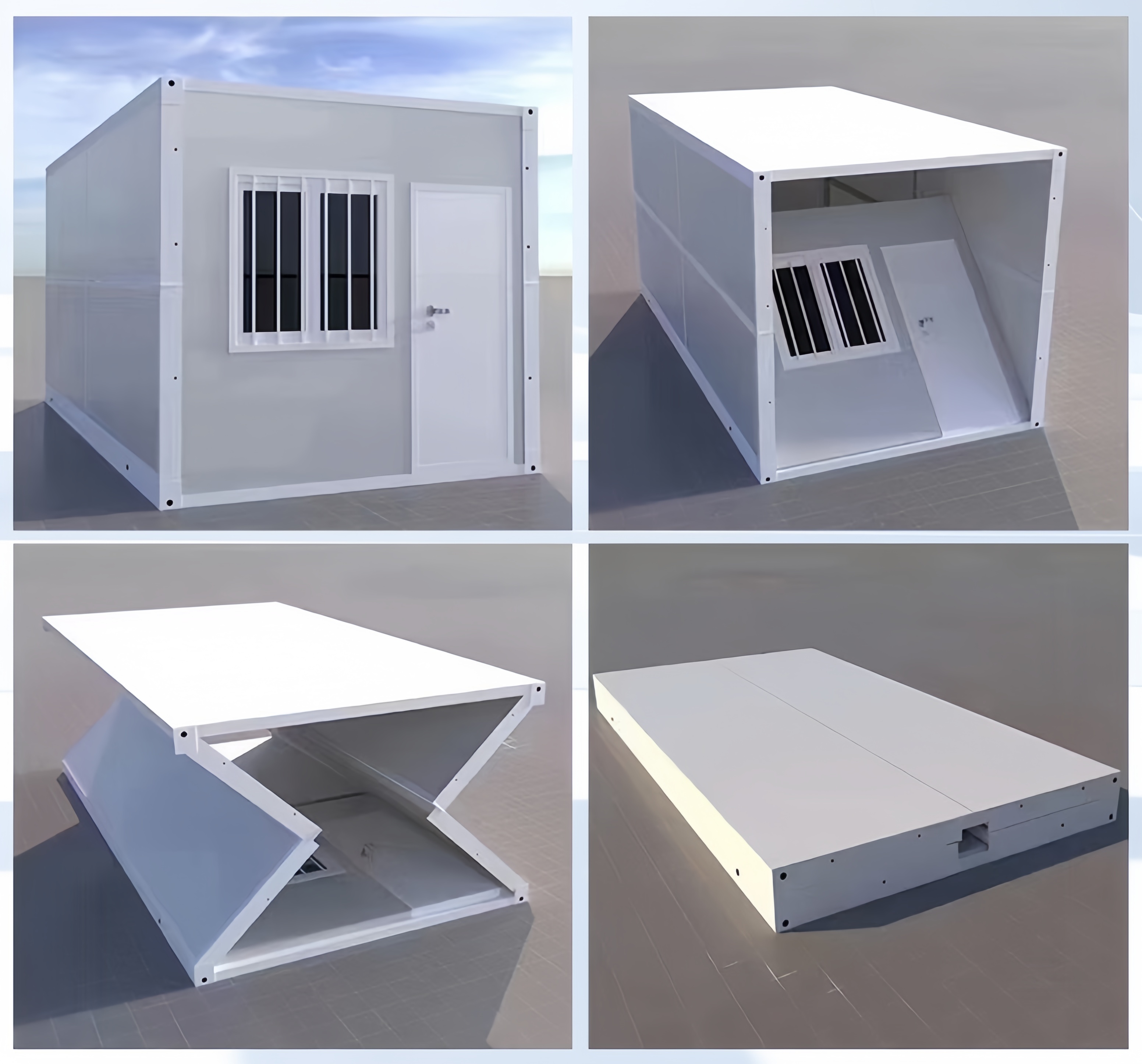 Fast Install Z Style Folding Container Home for Workshop Waterproof Casas Prefabricadas Modular Mobile Foldable Container House