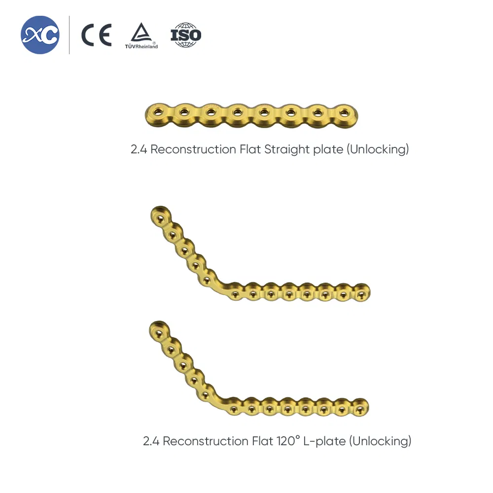 Cmf Maxillofacial Orthopedic Implant Titanium Maxillofacial 2.4mm Reconstruction Plate /Locking Plate