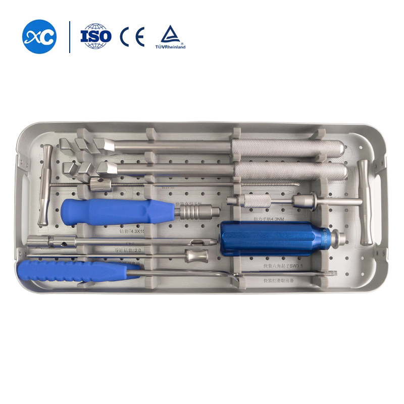 Orthopedic Surgical Ao Model Large &amp; Small Fragment Locking Bone Plate Instruments Set