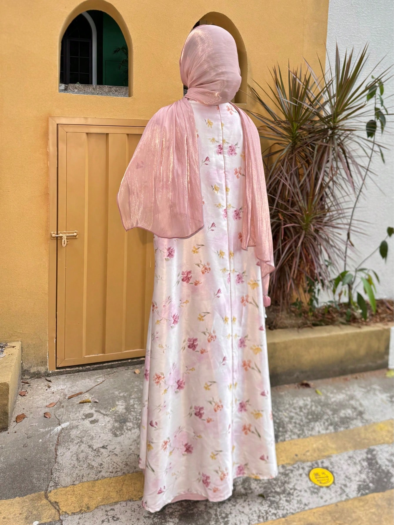 YXW009 Modest Handmade Women Blouse Long-Sleeve Wool Knitted Tie Dye Floor Length Four-Way Stretch Breathable Decorative Details