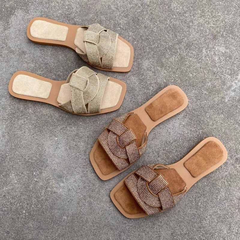 Women's Trendy Open-Toed Flats for Spring Autumn Non-Slip Soft TPR Insole Quality Ladies Sandals Fashion Style Summer Collection