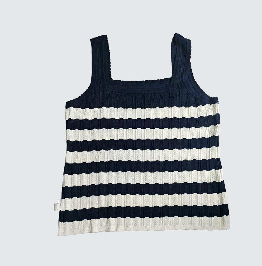 Trendy Stripe Knitting Sweater Vest for Women, All Seasons
