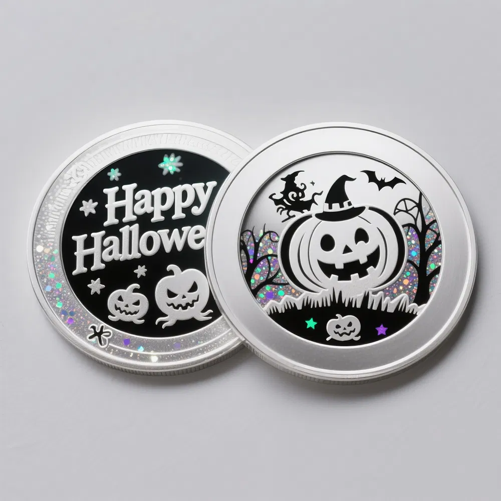 Metal Design Custom Challenge Coin Modern Fashion Halloween Cartoon Coin Zinc Alloy Copper Metal Collection Souvenir Coins